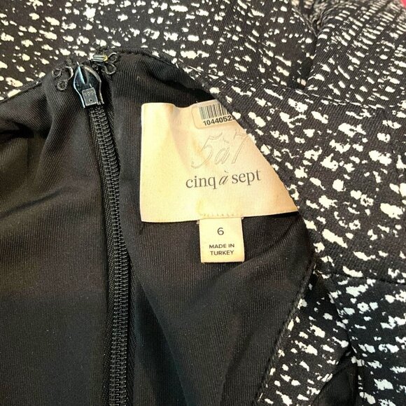 Cinq a Sept Pandora Cocktail Dress Size 6 Sleeveless Black Cutouts Pockets - Picture 13 of 15